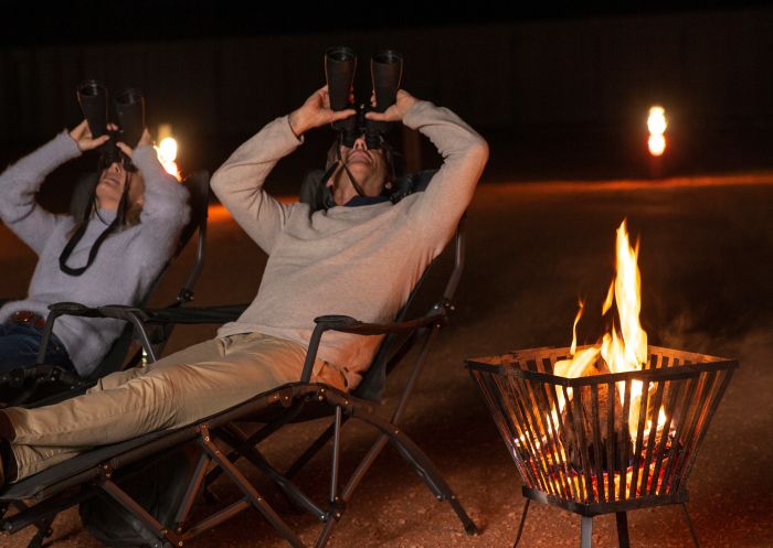 Outback Astronomy, Broken Hill Couple enjoying a sky show at Outback Astronomy, Broken Hill