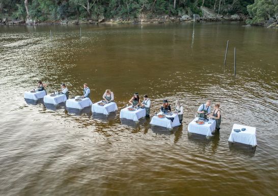 People enjoying Sydney Oyster Farm Tours, Mooney Mooney