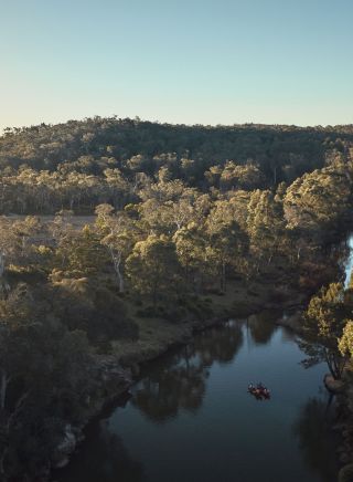 Aerial view of Kangaroo Valley with Canoes, Cool Climate Wines & Canapes, Kangaroo Valley