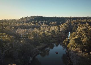 Aerial view of Kangaroo Valley with Canoes, Cool Climate Wines & Canapes, Kangaroo Valley