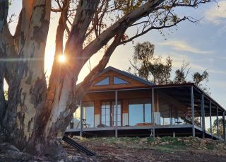 Sunset at Kestrel Nest EcoHut in Tumut, Snowy Mountains