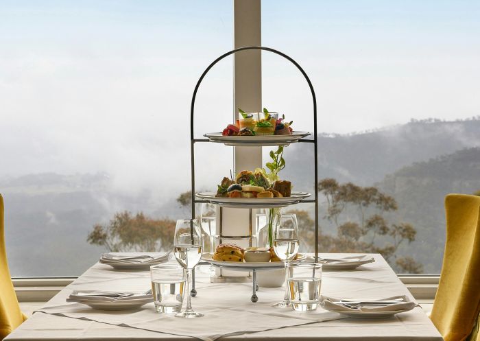 The Hydro Majestic Hotel, Medlow Bath - Credit: Salter Brothers Hospitality Premium afternoon high tea with a view - Wintergarden restaurant within The Hydro Majestic Hotel, Medlow Bath