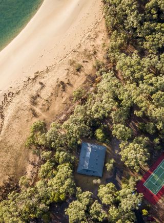 People enjoying the beach near Myer House, Mimosa Rocks National Park