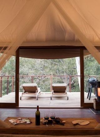 Glamping tent at Turon Gates, Capertee